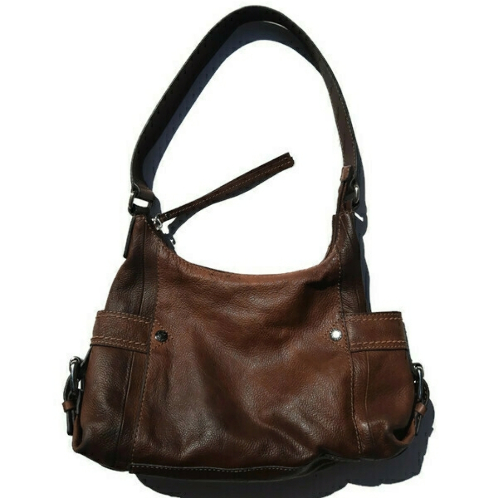 Fossil brown leather hobo